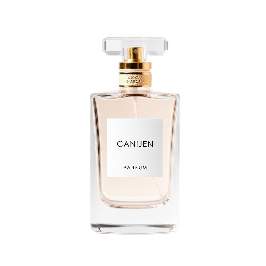 Rótulo transparente no-label-look para frasco de perfume